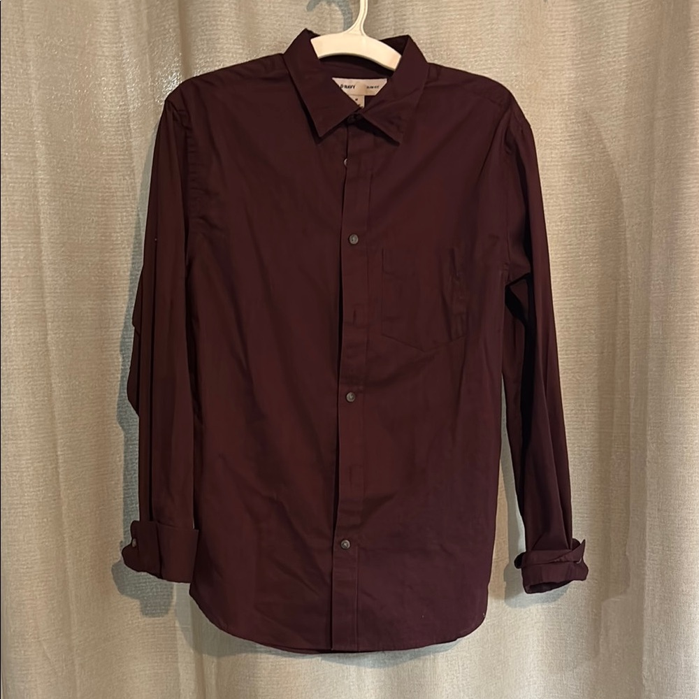 Old Navy Red Casual Button Down Shirt